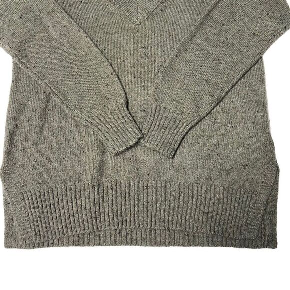 Madewell Sweater Donegal Forest Bartlett V Neck Pullover Green Black Speckled XS - Picture 8 of 14